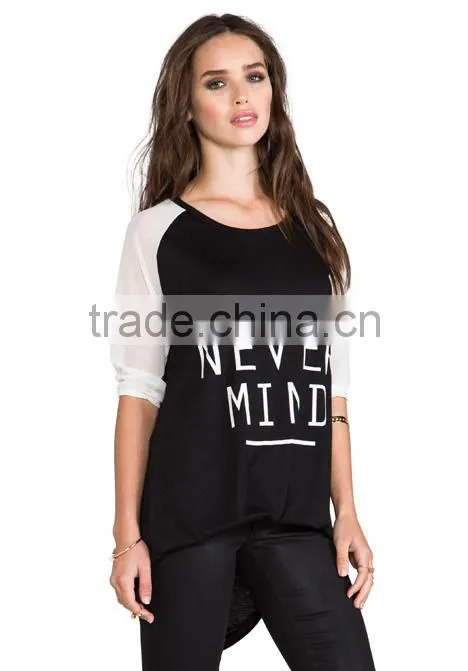 two-color long sleeve t-shirt