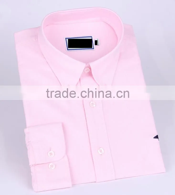 New Trend Oxford men's long sleeve solid casual shirt