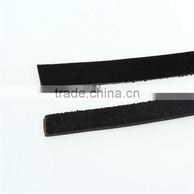 String Materials 2 Yards 6mm Black Cowhide Leather Jewelry Cord Rope