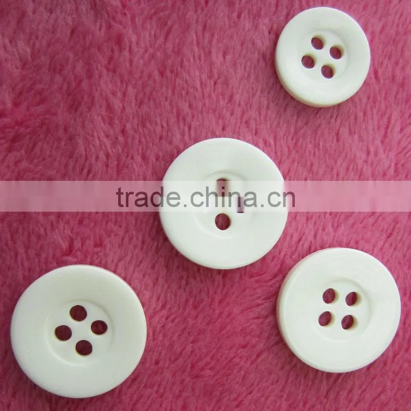 4 holes custom plastic polyester resin shell looked button for shirts