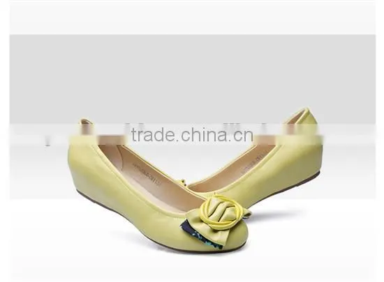 Women's leather shoe ornaments Korean design bow