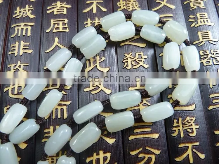 HEtian jade Authentic green jade seed makings handmade necklace jewels jade stone