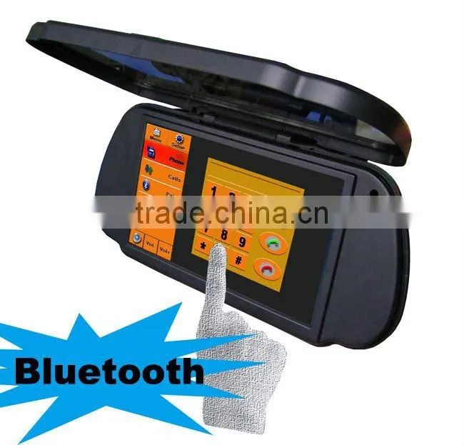 7 Inch GPS Rearview Mirror bluetooth AV-in FM GPS Navigation