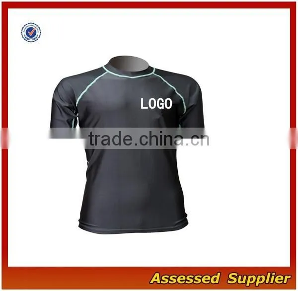 Custom Sportswear Manufacturer Compression Mens T- Shirts/Blue Rash Guards Wholesale---AMY164281