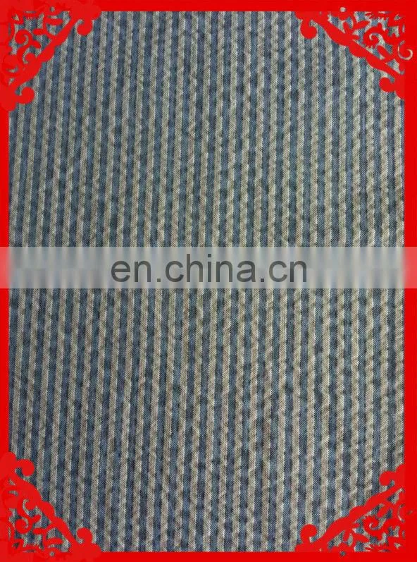 2014 fashion latest new Italy design pattern stripe cotton cvc t/c seersucker stripe fabrics for shirt