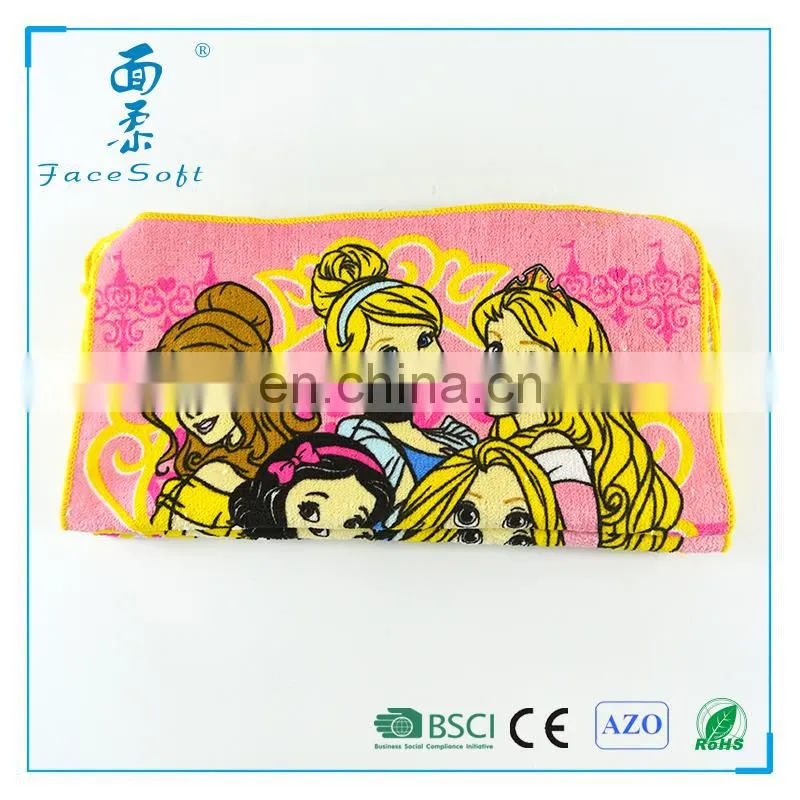 Good Quality Custom Compress Towel cartoon printed contton terry towels
