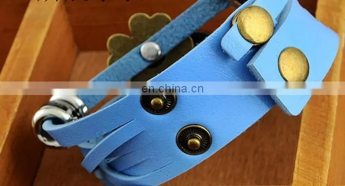 Colorful Retro Vintage Multilayer Faux Leather Strap Women Bracelet Quartz Wrist Watch Ladies relogio feminino clock