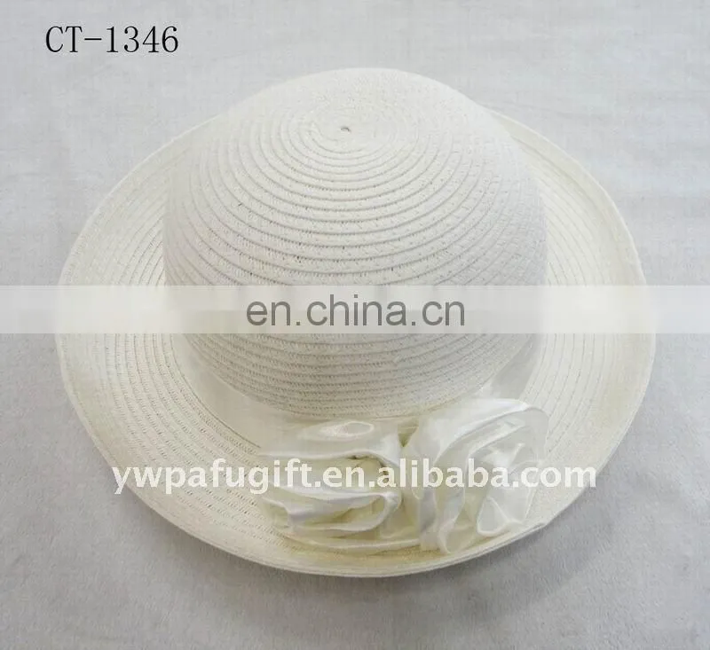 handmade paper straw lady hat