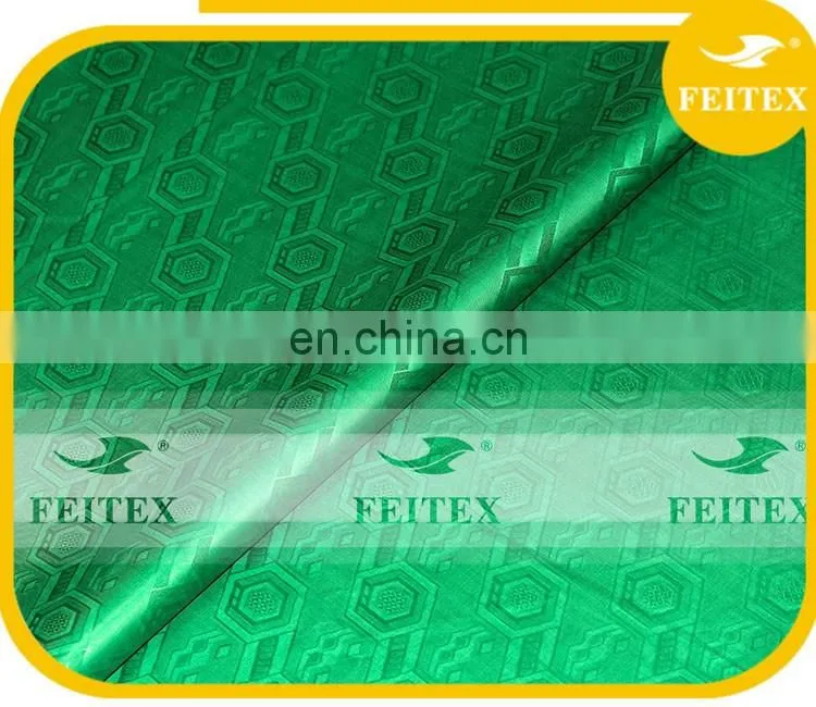 Feitex Jacquard Latest Fashion African Bazin Embroidery Design Shadda Dress