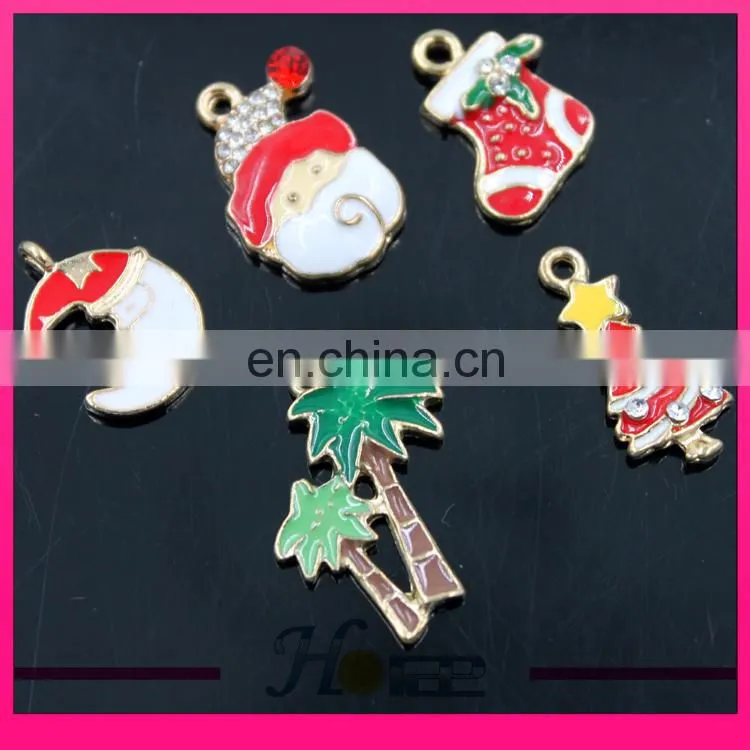 hma004 Christmas hat santa sock pendant rhinestone pendant for Christmas