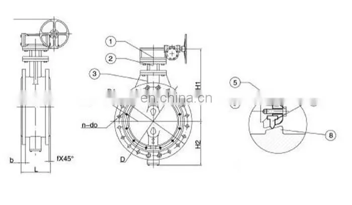 Double Flanged Rubber Lined Butterfly Valve
