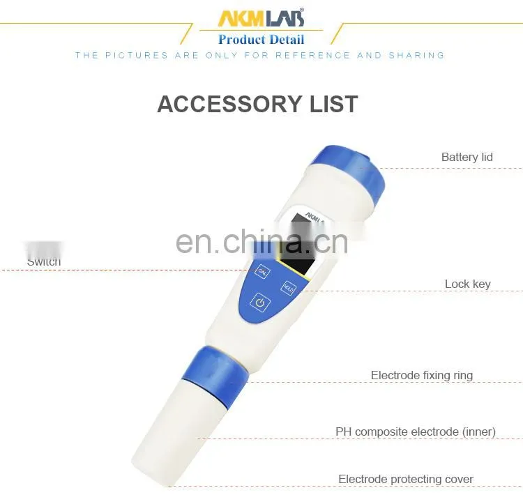 AKMLAB China Factory Digital PH Meter Diagram