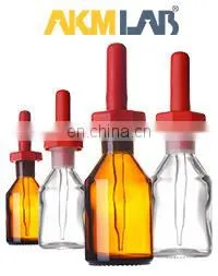 AKMLAB Glassware Amber Dropping Bottle For Laboratory