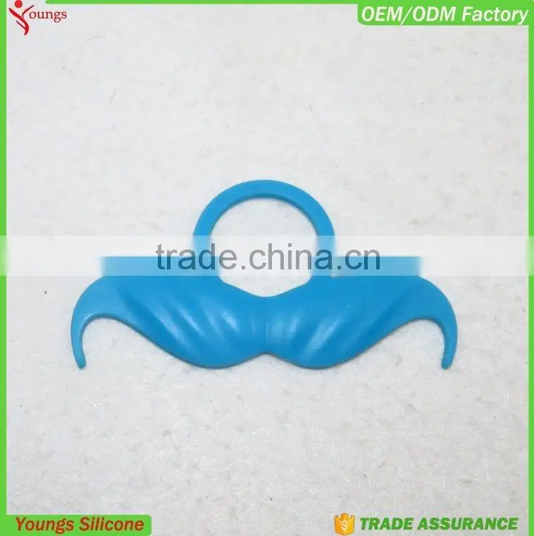 Promotion Identification Silicone Beard Wine Glass Marker/Wine Glass Charms/Plastic Glass Clip