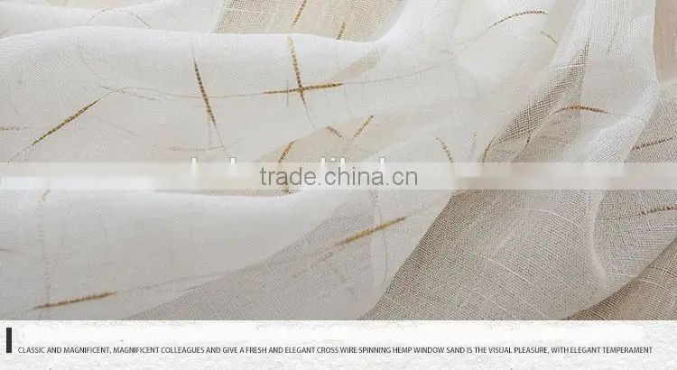 polyester jacquard finished cheap window curtains with iron rings and curtain rod