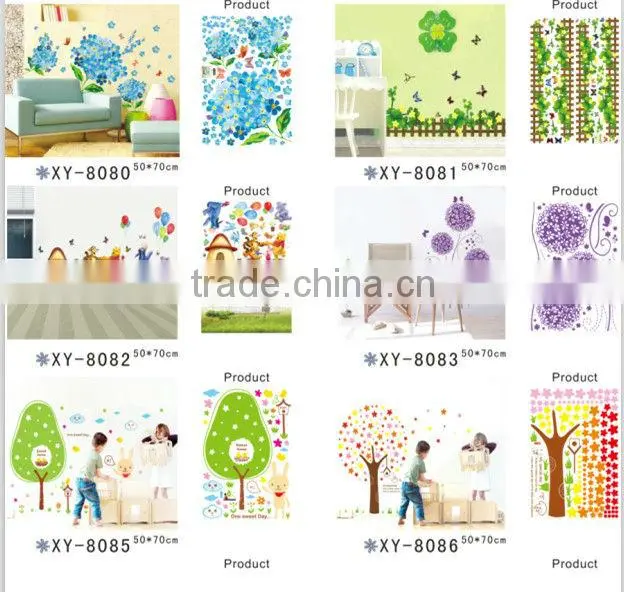 PVC Material Home Decorative Cartoon Kids Wallpaper Sticker