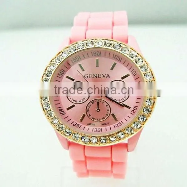 new fashion geneva 10 colors watch crystal