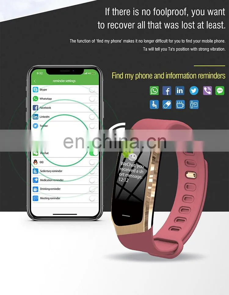 SANDA E18 Men Lady 2019 Top Sale Blood Pressure Heart Rate Monitor Smart Watch Sports Hand Watch Phone