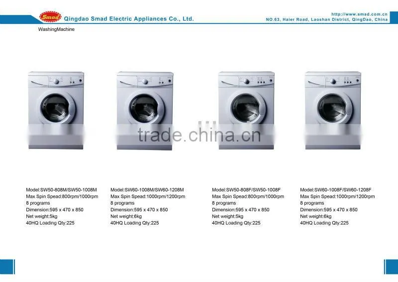 household washing machine 6kg mini front loading washing machine