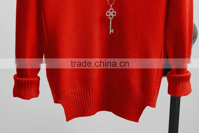 Hot sale 2016 fashion design pullover sweater knitted sweater for girls