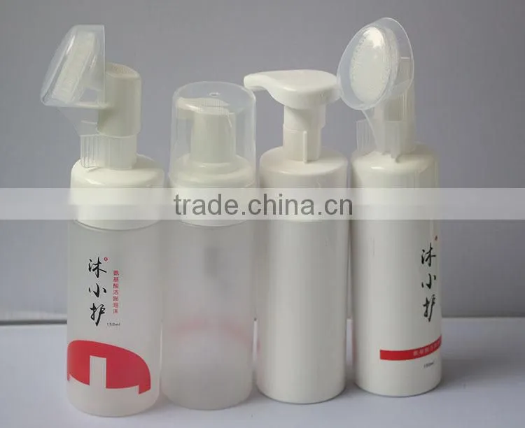 Empty round plastic bottles with airless pump acrylic cosmetic bottle