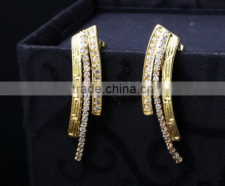 New Wholesale African Style Tassel Wedding Cubic Zirconia Costume Jewelry Set