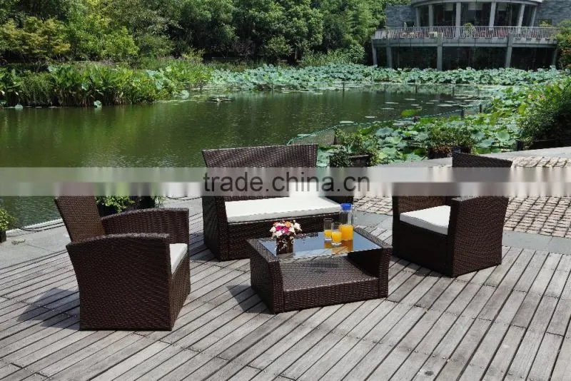 4 seat garden rattan sofa set