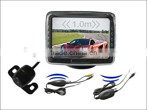 3.5"monitor wireless rear view camera with two way video input