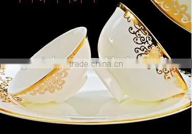 58 pcs turkish luxury design porcelain dinner set