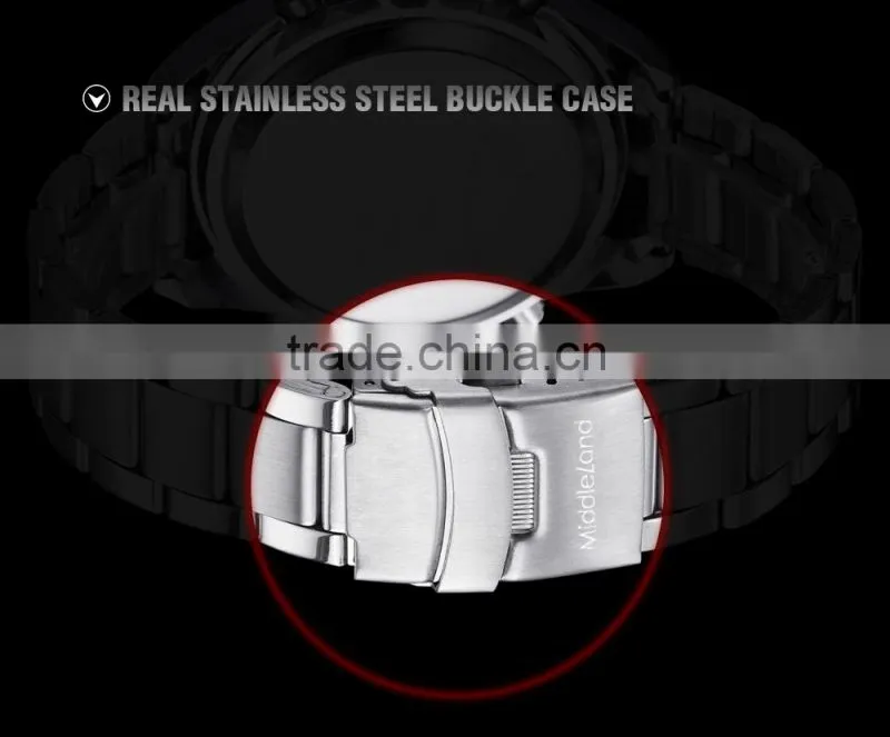 2015 Youngs wristwatch / white youngs watch / simple youngs watch dial and stainless steel band MIDDLELAND watch manufacturer