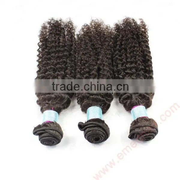 Factory price 5A premium kinky curly virgin peruvian human hair weaving