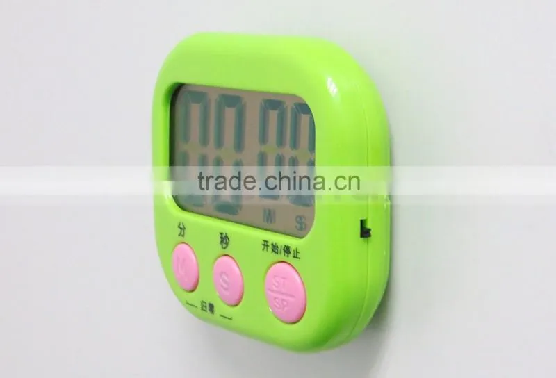 2.9 Inch LCD Big Screen AAA Battery Countdown 4 Color Digital Kitchen Timer