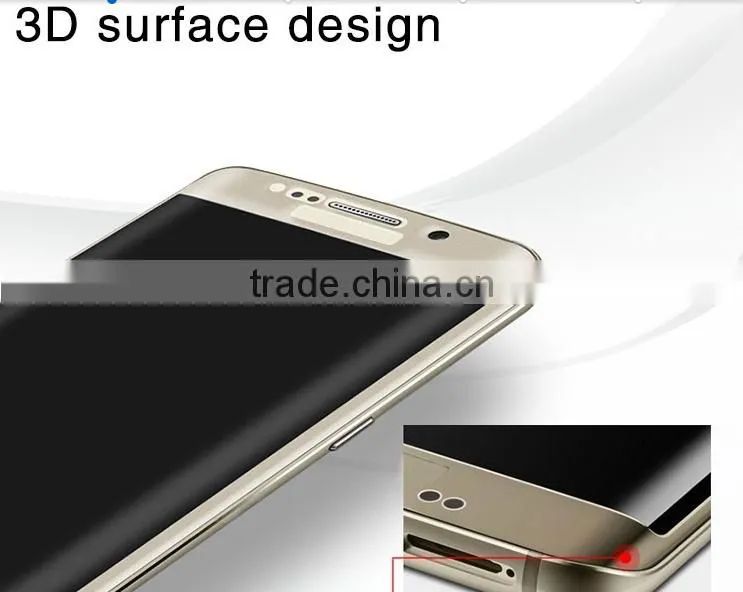 Newest Products For Samsung Galaxy S6 Edge 3D Curved Full Cover Tempered Glass Screen Protector film