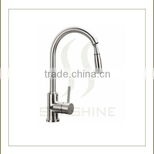 SS804D Modern design stainless steel Kitchen cabinet faucet Lead free Kitchen mixer
