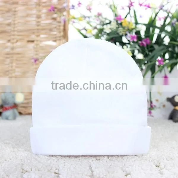 MZ-MS-037 high quality spring plain 100% cotton solid color baby hat