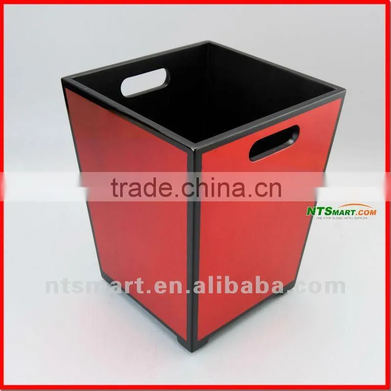 Fine Quality Square faux leather waste bin