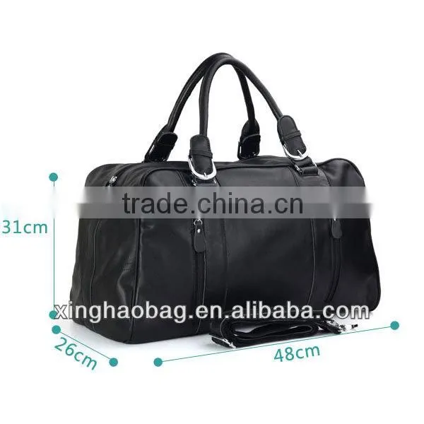 Shopping in china brand leather weekend bag