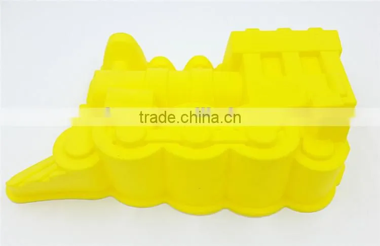 Train shape silicone loaf soap mold