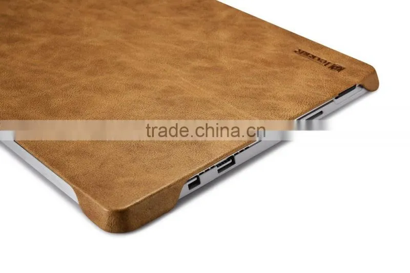 Icarer Luxury Genuine Leather Ultrathin Holder Back cover for Surface Pro 4