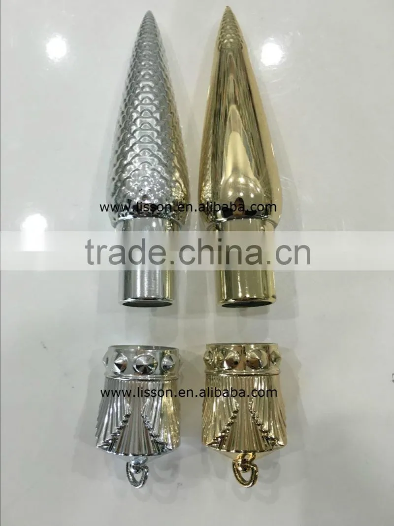High-end Lipstick Container with Gold/Silver Plated Body and Crown Cap