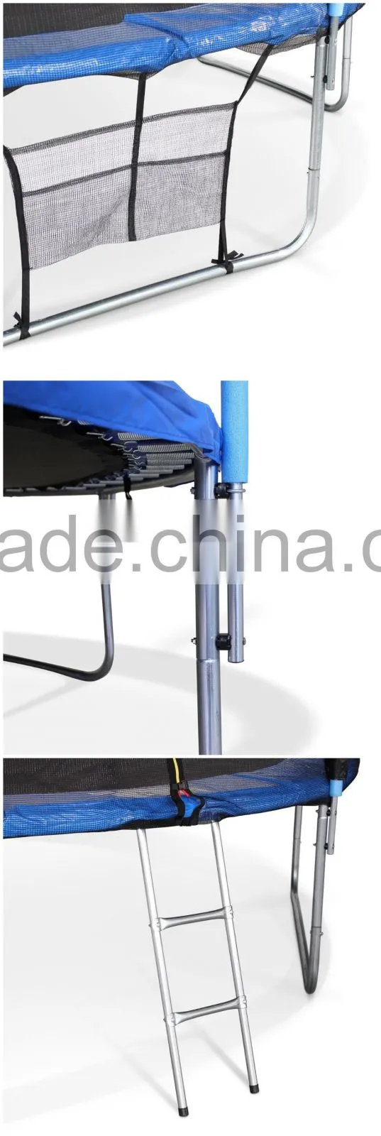 zhejiang big net trampolines with pvc enclosure 10ft ce