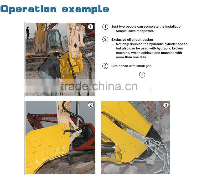 New type hydraulic demolition Rotate / fix pulverizer, hydraulic demolition Rotate / fix pulverizer for demolition equipment
