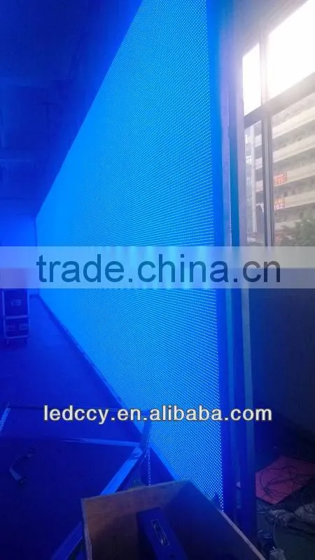 Shenzhen factory popular gridding led display/mesh led screen/indoor full color curtain led screen/outdoor RGB led screen