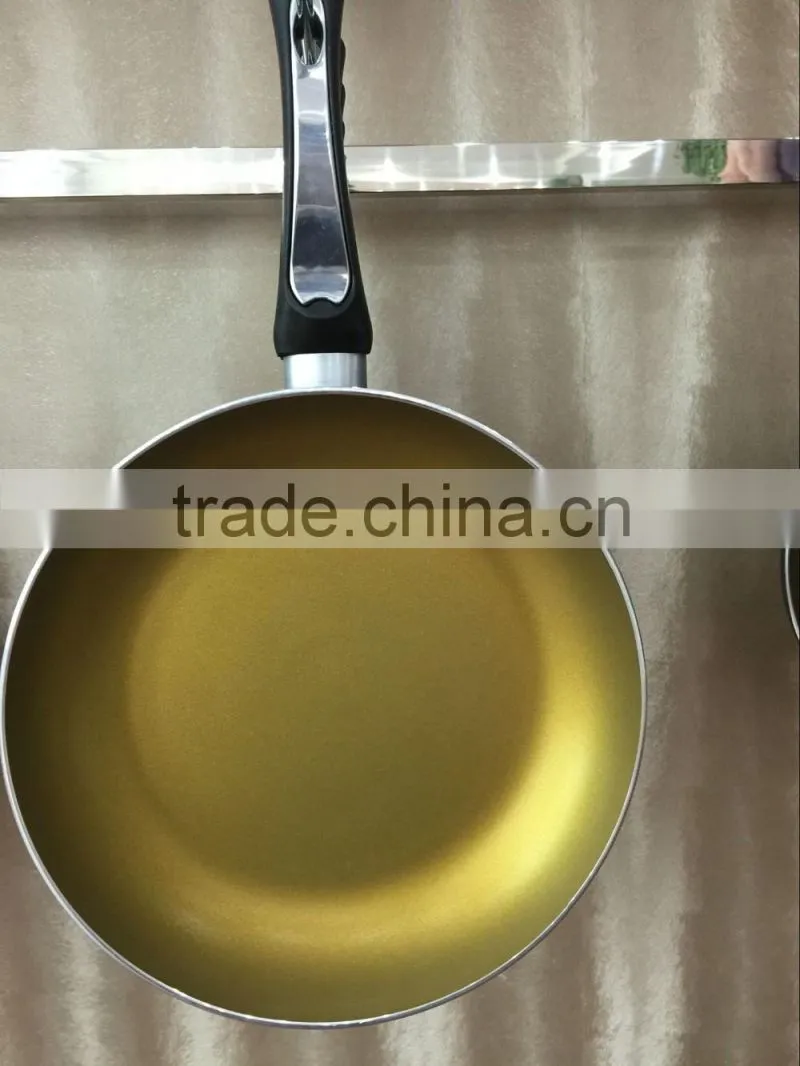 Aluminum Pressed/ Forged Copper nonstick Coating Outer Painting Fry Pan Pizza Pan Egg Pan Round Crepe Pan