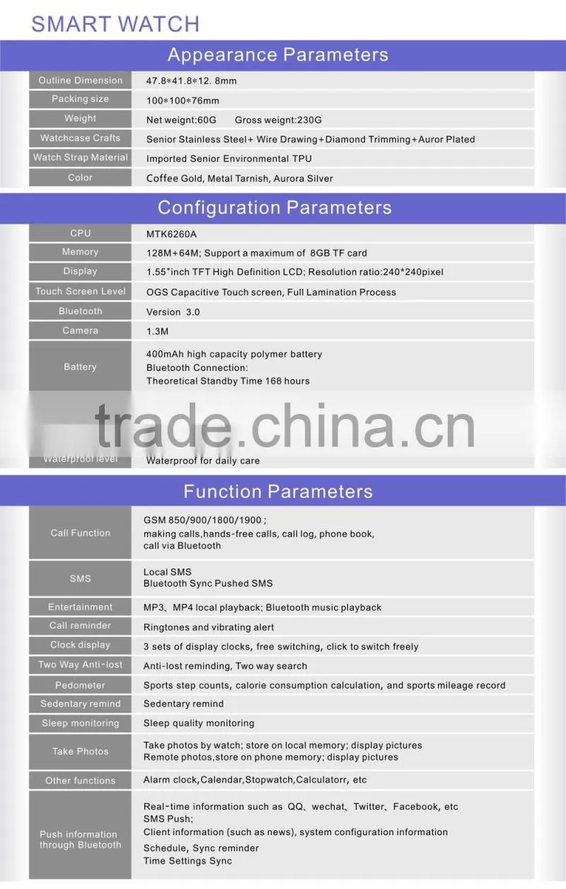 Android smart watch / price of smart watch phone / China factory promotion Low cost android smart watch