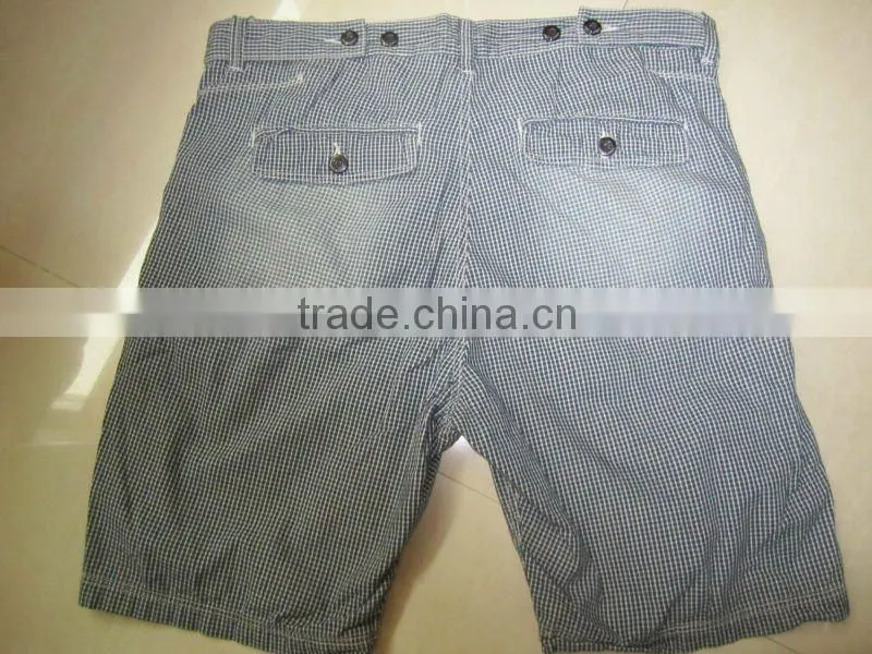 2012 new mens fashion plaid cotton cargo shorts