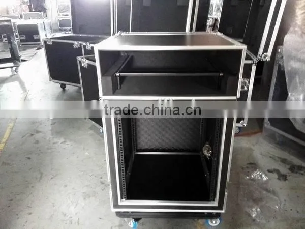 12U flight case shockproof rack case with stand table