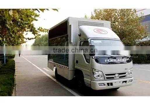 Foton Forland LED mobile advertising truck mobile stage truck 3-side display truck For Sale