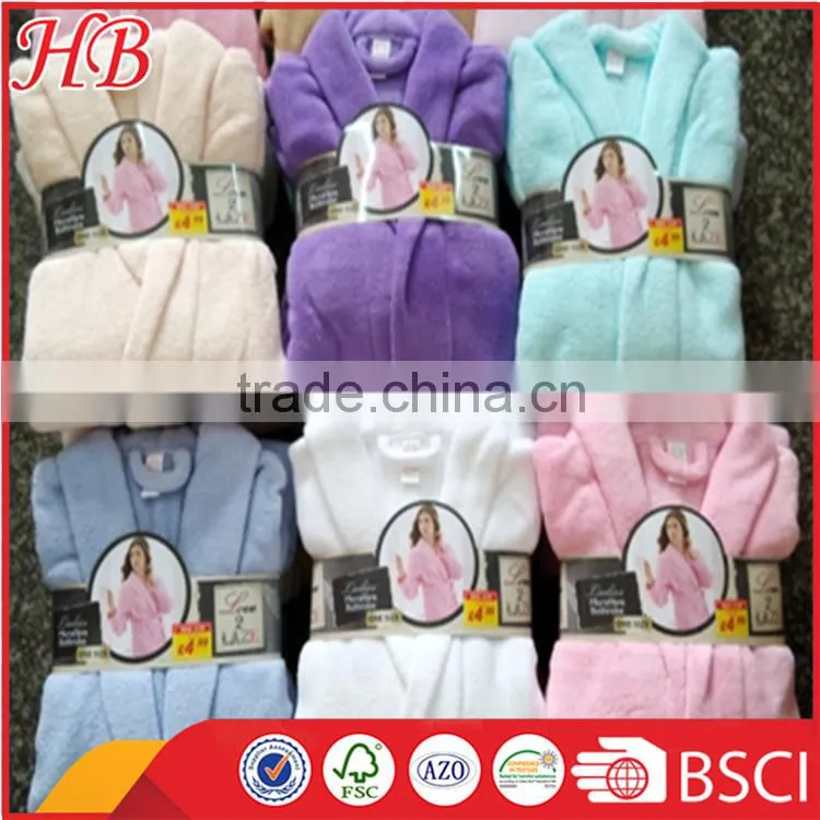 coral fleece stock bathrobe with low price