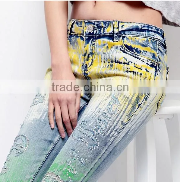 Fashion Denim Skinny Jeans Woman Plus Size Pencil Pants For Women